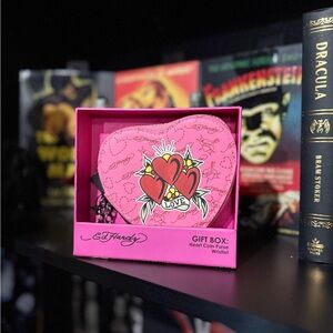 Ed Hardy Pink Heart Wristlet